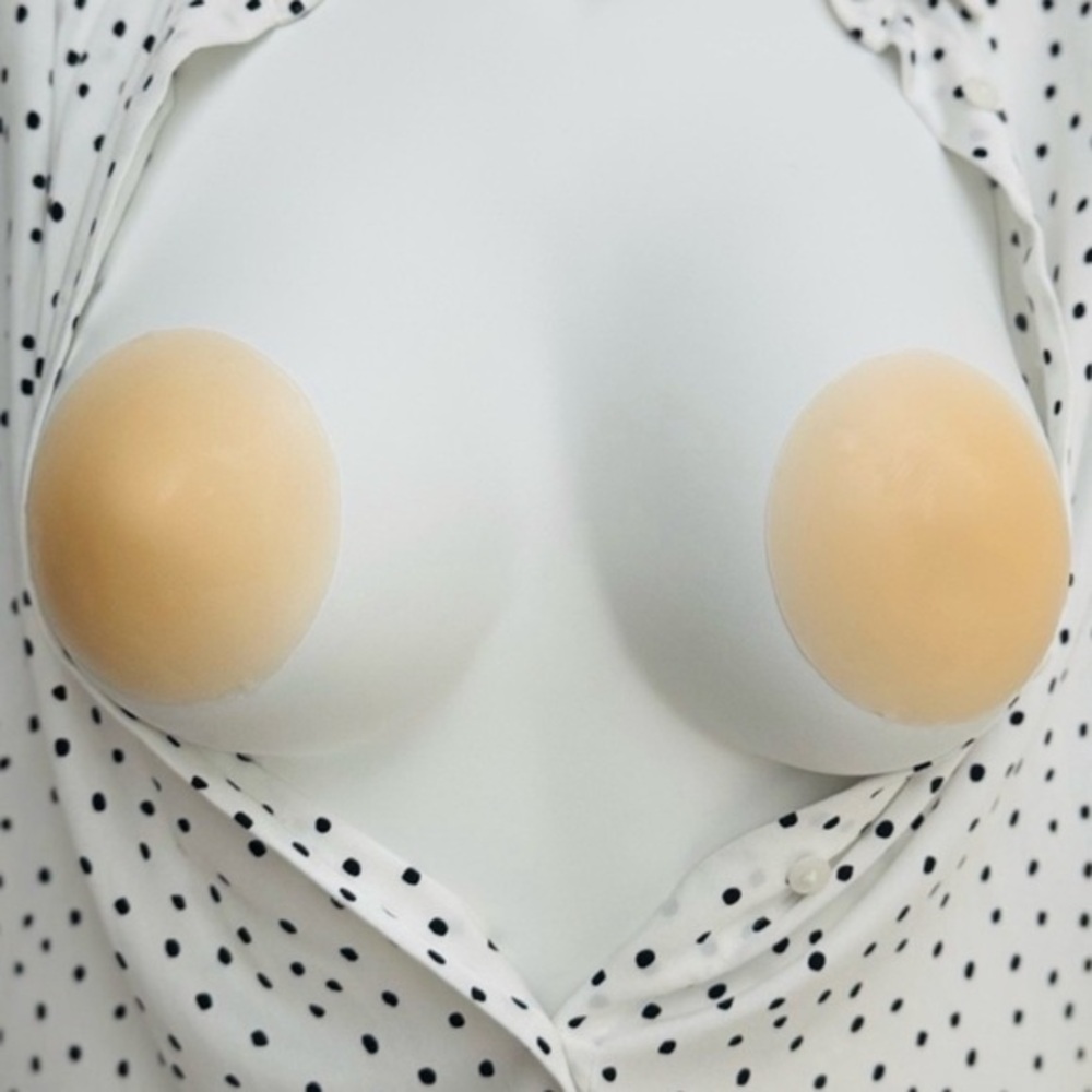 (PACK OF 6) Seamless Nude Silicone Reusable Nipple Covers (Beige)